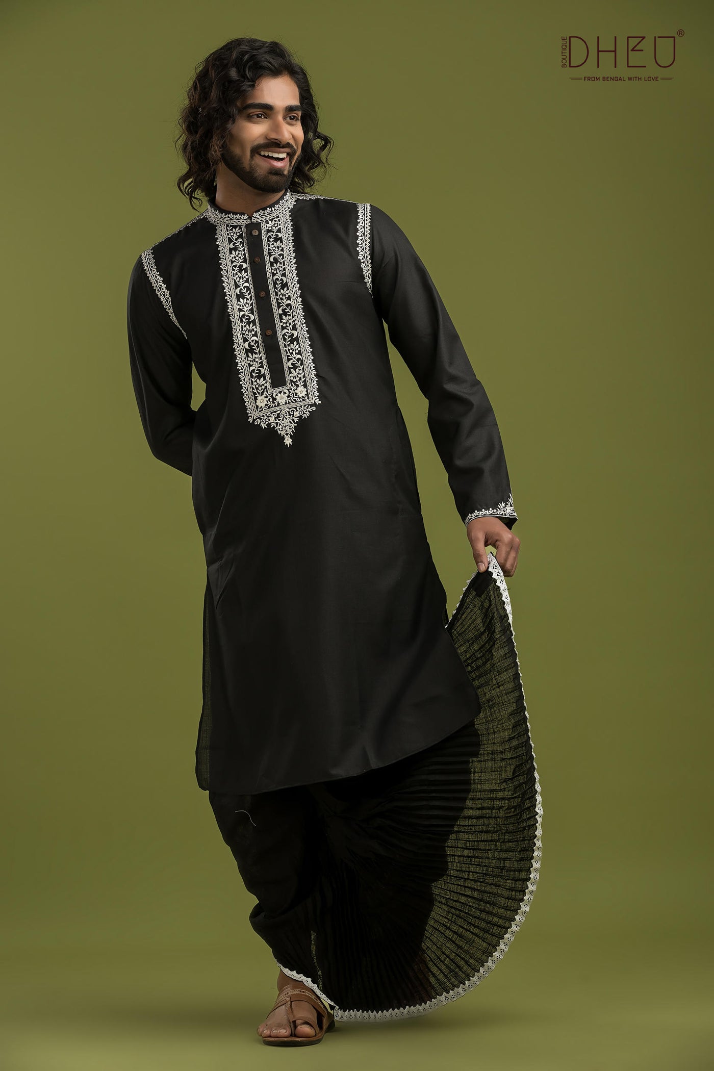 Exclusive Designer Kurta & Dhoti(Optional) Set