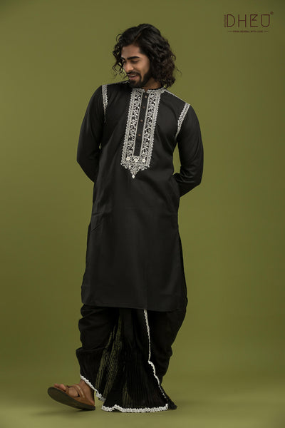 Exclusive Designer Kurta & Dhoti(Optional) Set