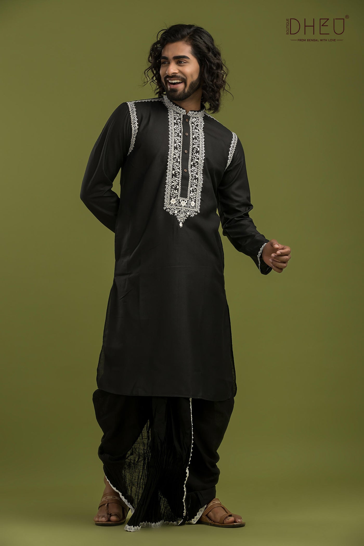 Exclusive Designer Kurta & Dhoti(Optional) Set