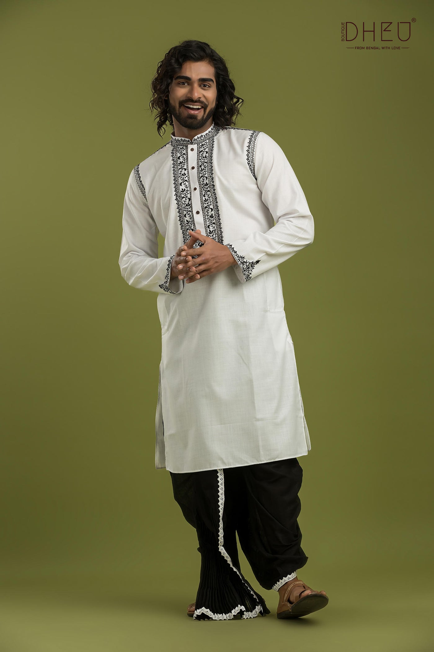 Exclusive Designer Kurta & Dhoti(Optional) Set