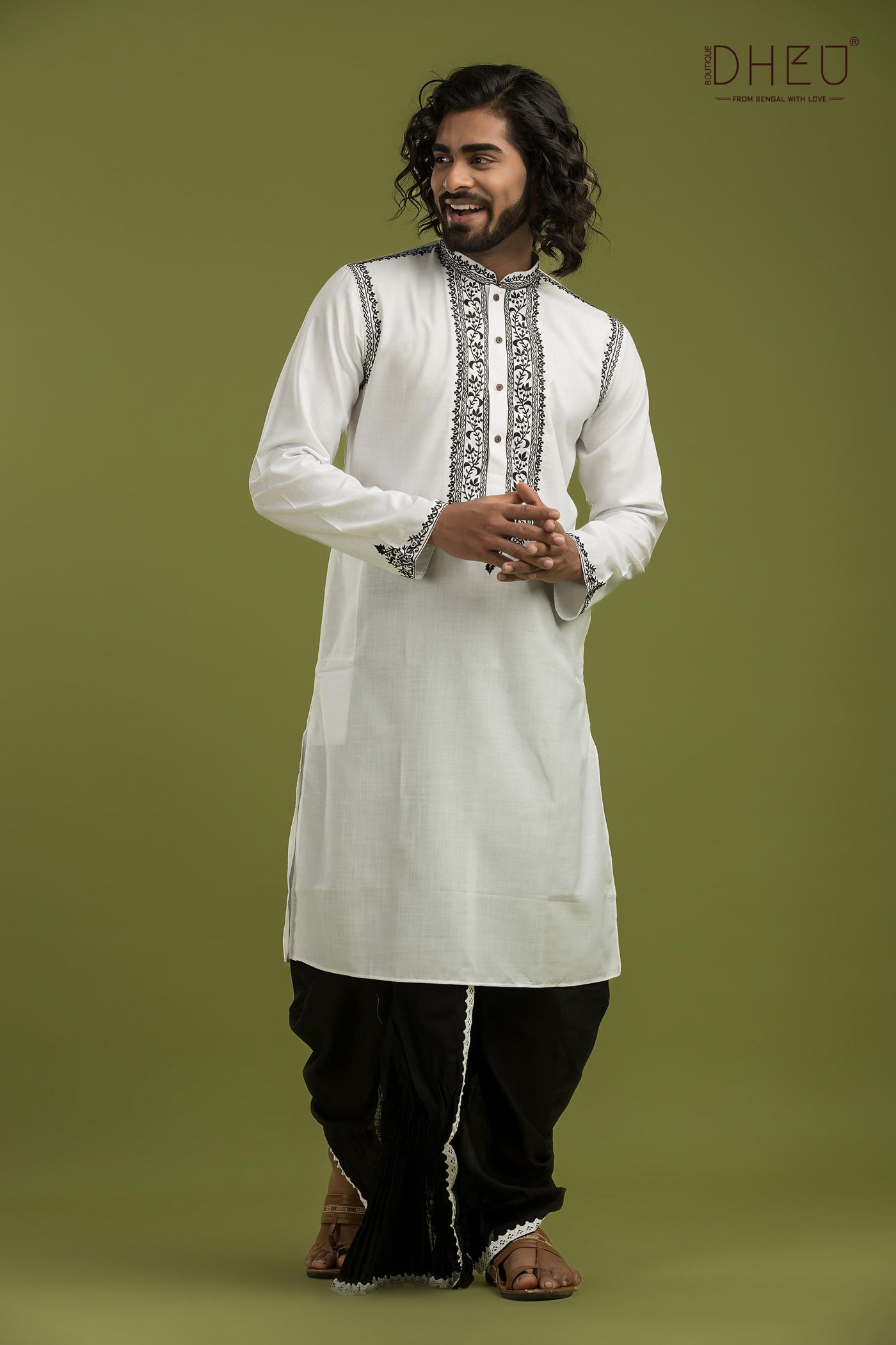 Exclusive Designer Kurta & Dhoti(Optional) Set