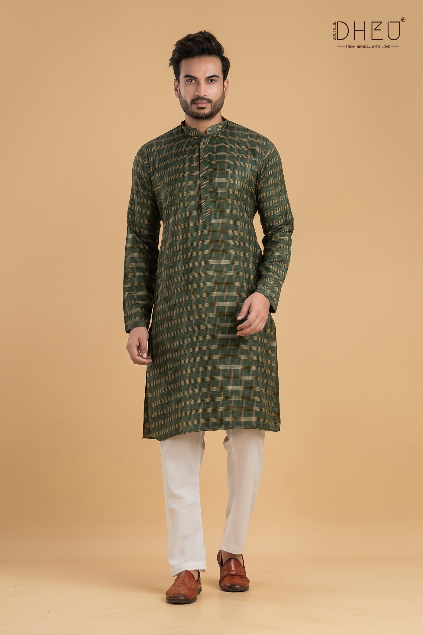 Exclusive Checks Cotton Kurta