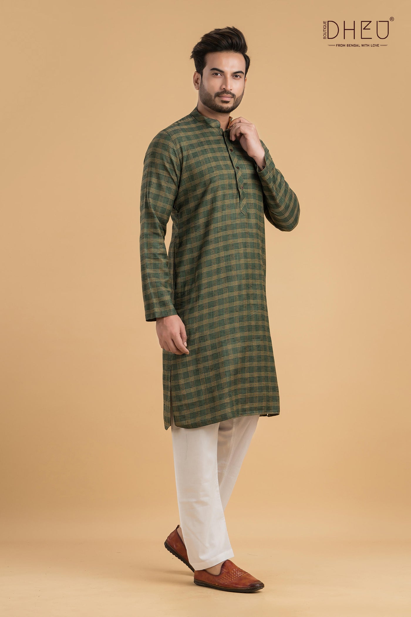 Exclusive Checks Cotton Kurta