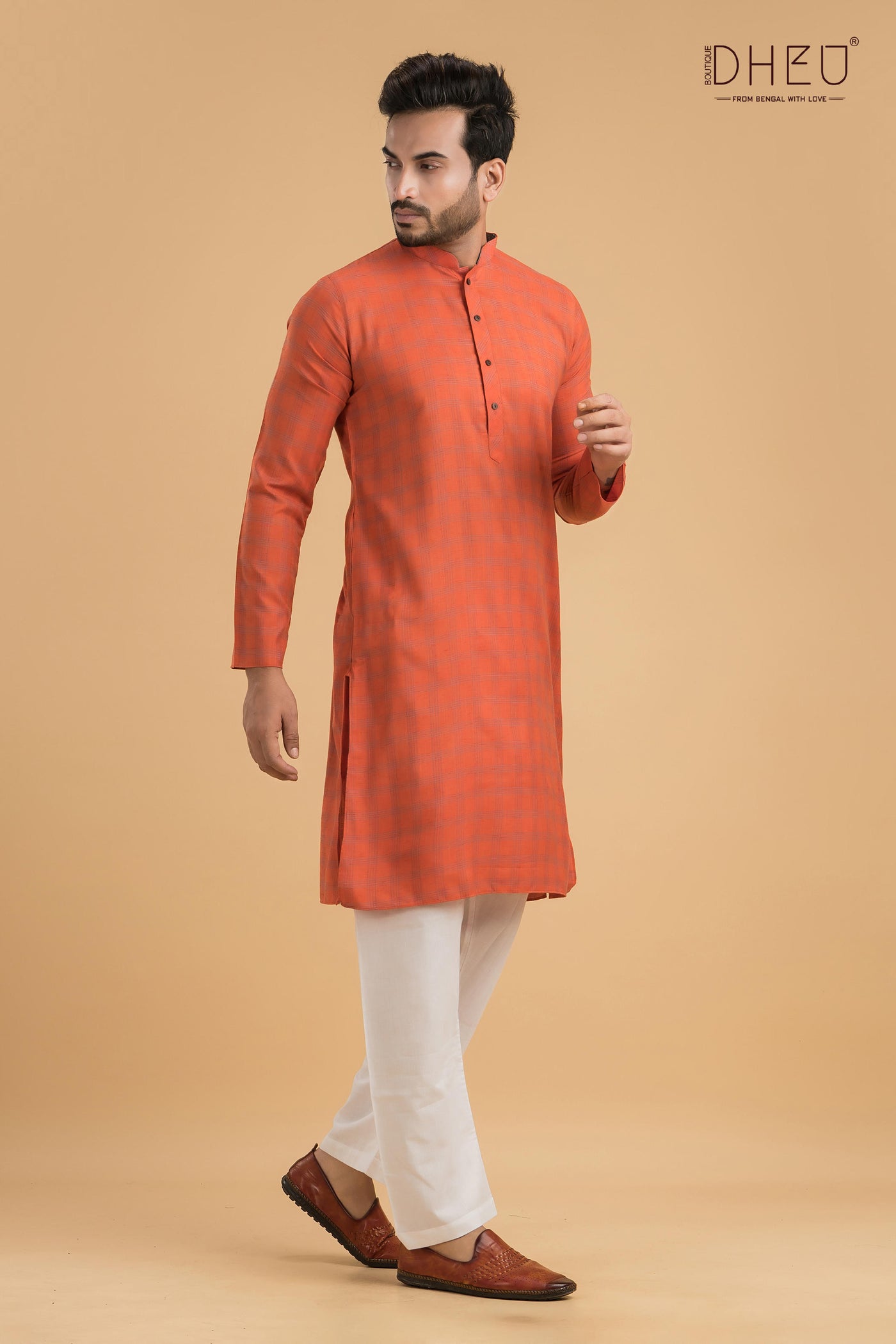 Exclusive Checks Cotton Kurta