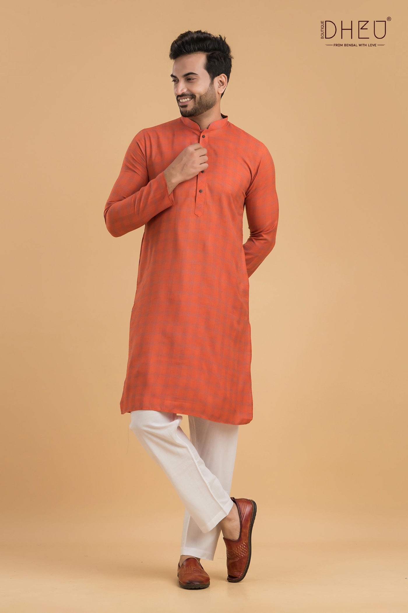 Exclusive Checks Cotton Kurta