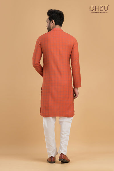 Exclusive Checks Cotton Kurta