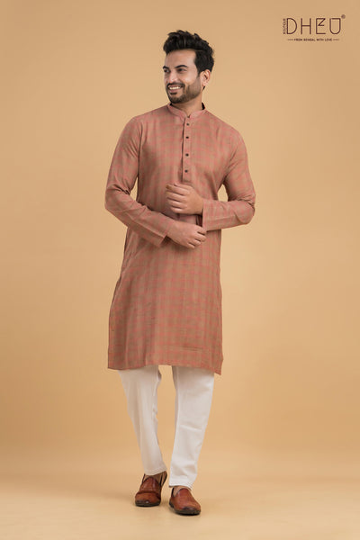 Exclusive Checks Cotton Kurta