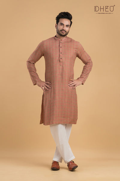 Exclusive Checks Cotton Kurta