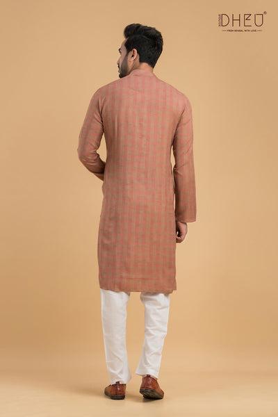 Exclusive Checks Cotton Kurta