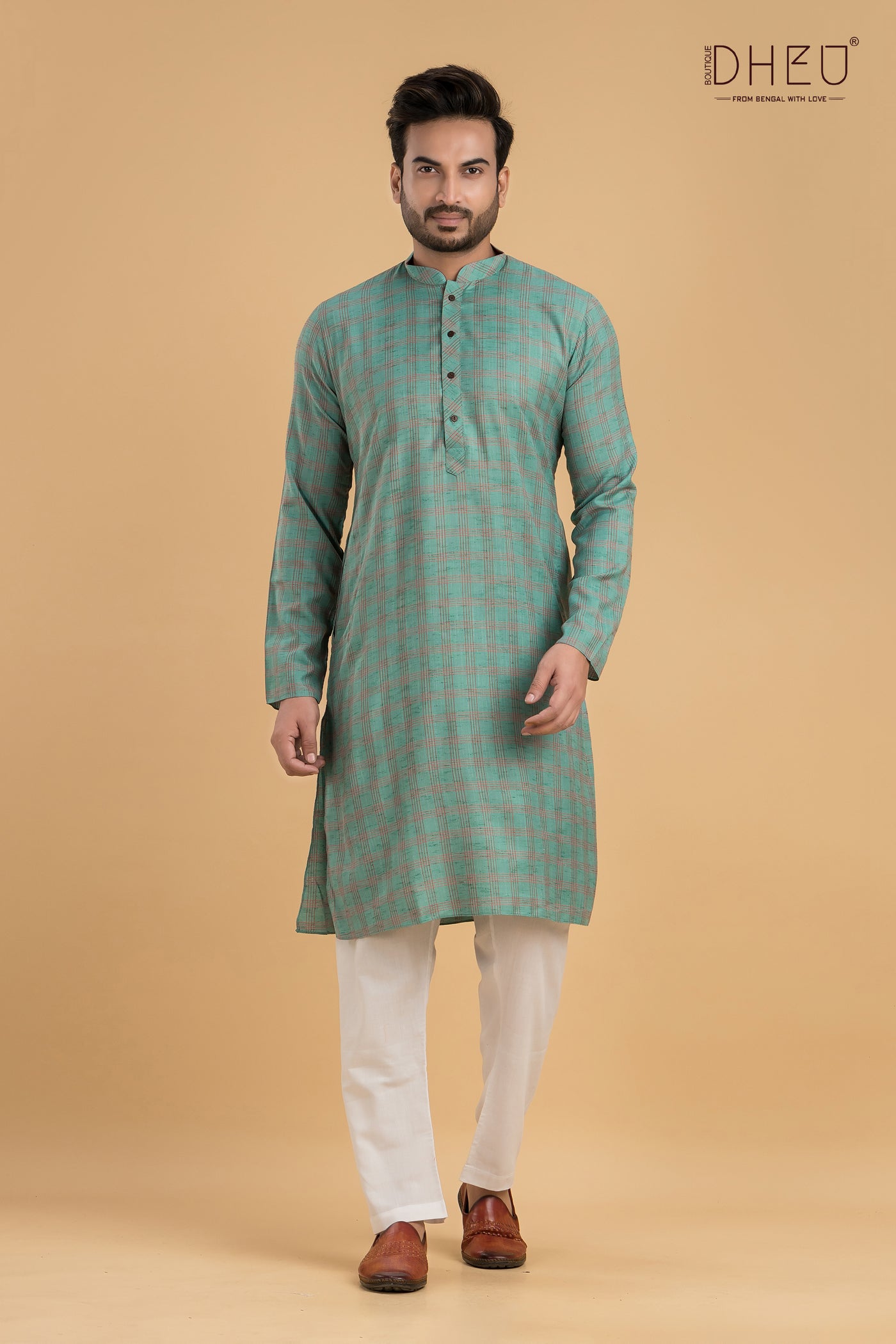 Exclusive Checks Cotton Kurta