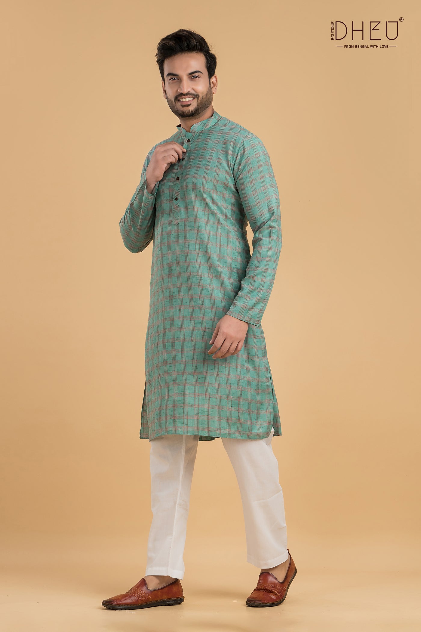 Exclusive Checks Cotton Kurta