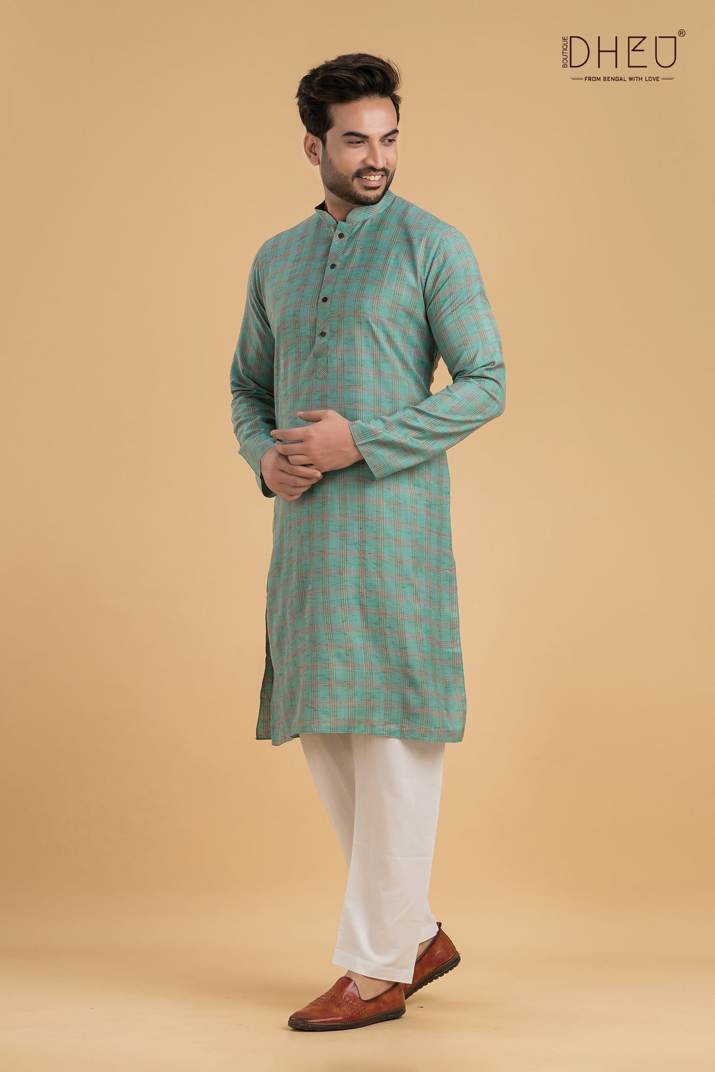 Exclusive Checks Cotton Kurta