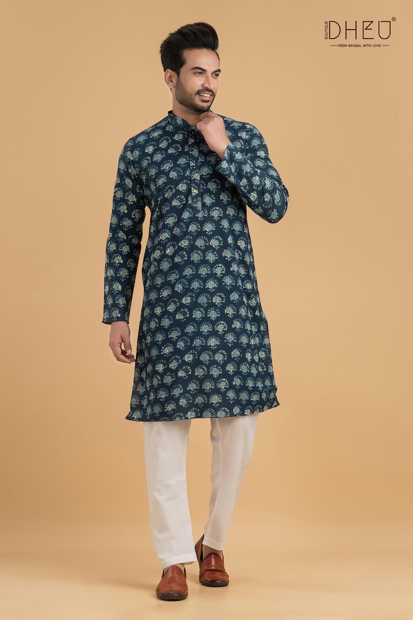 Designer Printed Cotton Kurta