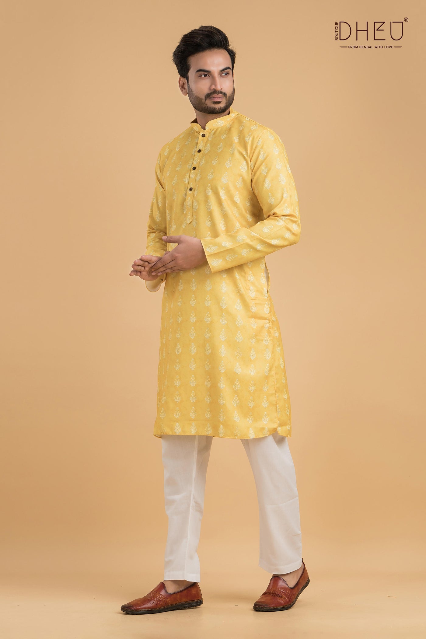 Exclusive Designer Printed Cotton Kurta