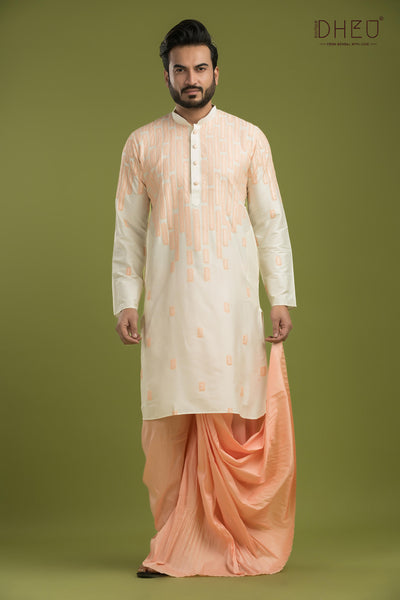 Designer Silk Kurta & Dhoti(Optional) Set