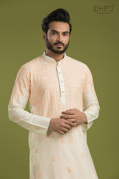 Designer Silk Kurta & Dhoti(Optional) Set