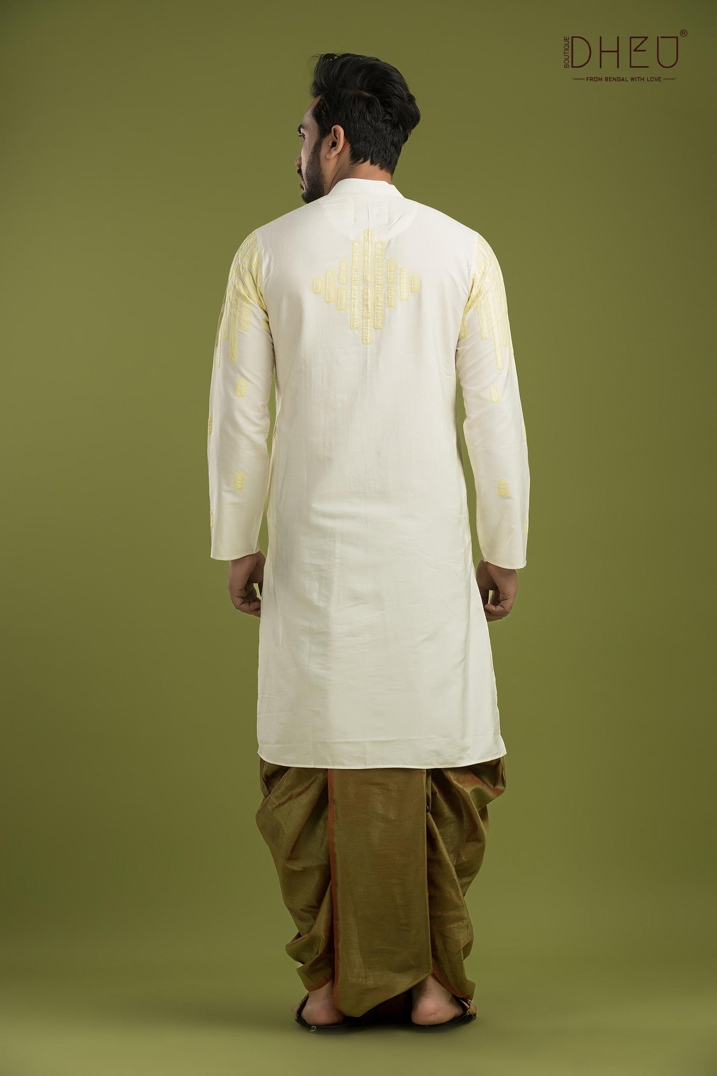 Designer Silk Kurta & Dhoti(Optional) Set