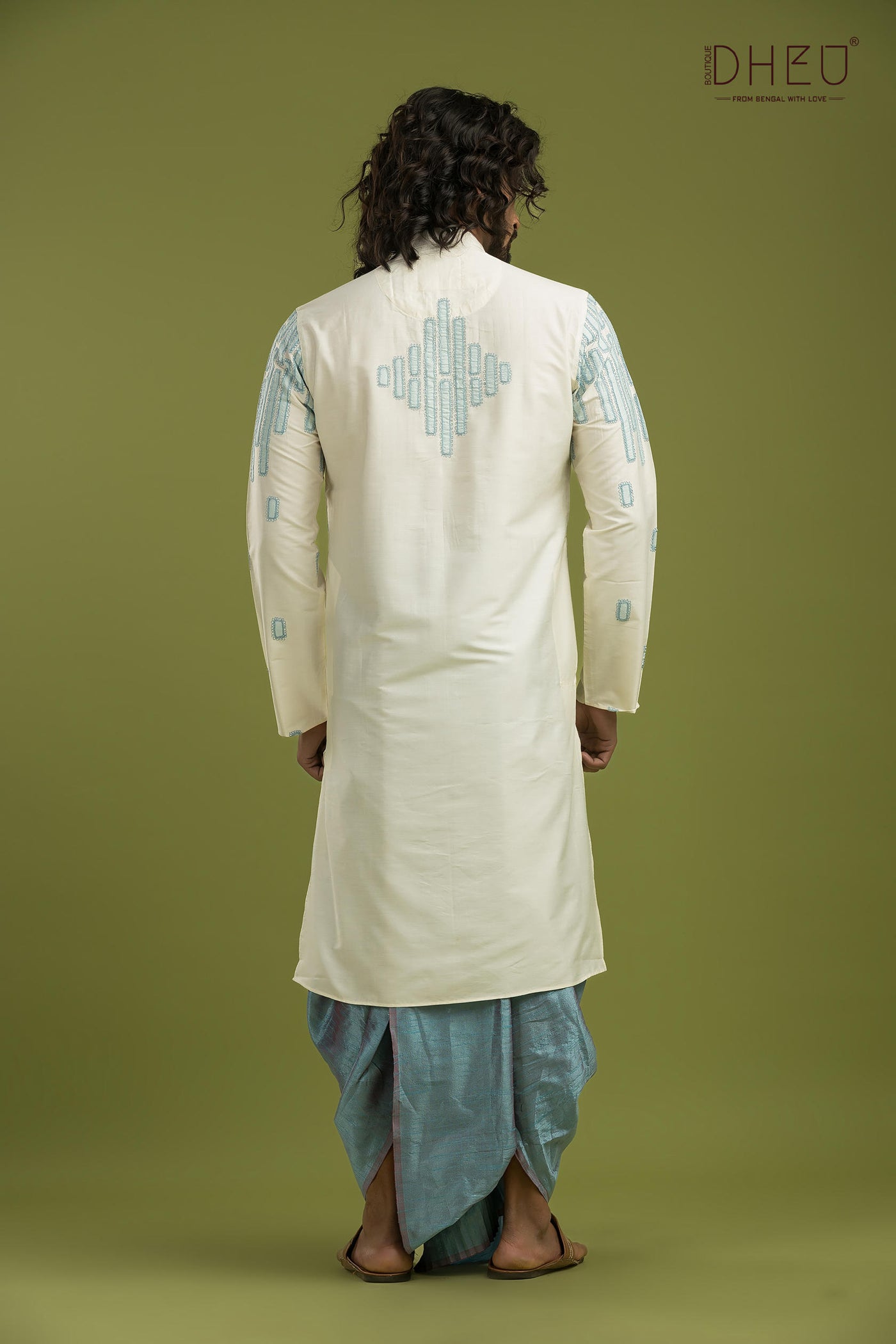 Designer Silk Kurta & Dhoti(Optional) Set