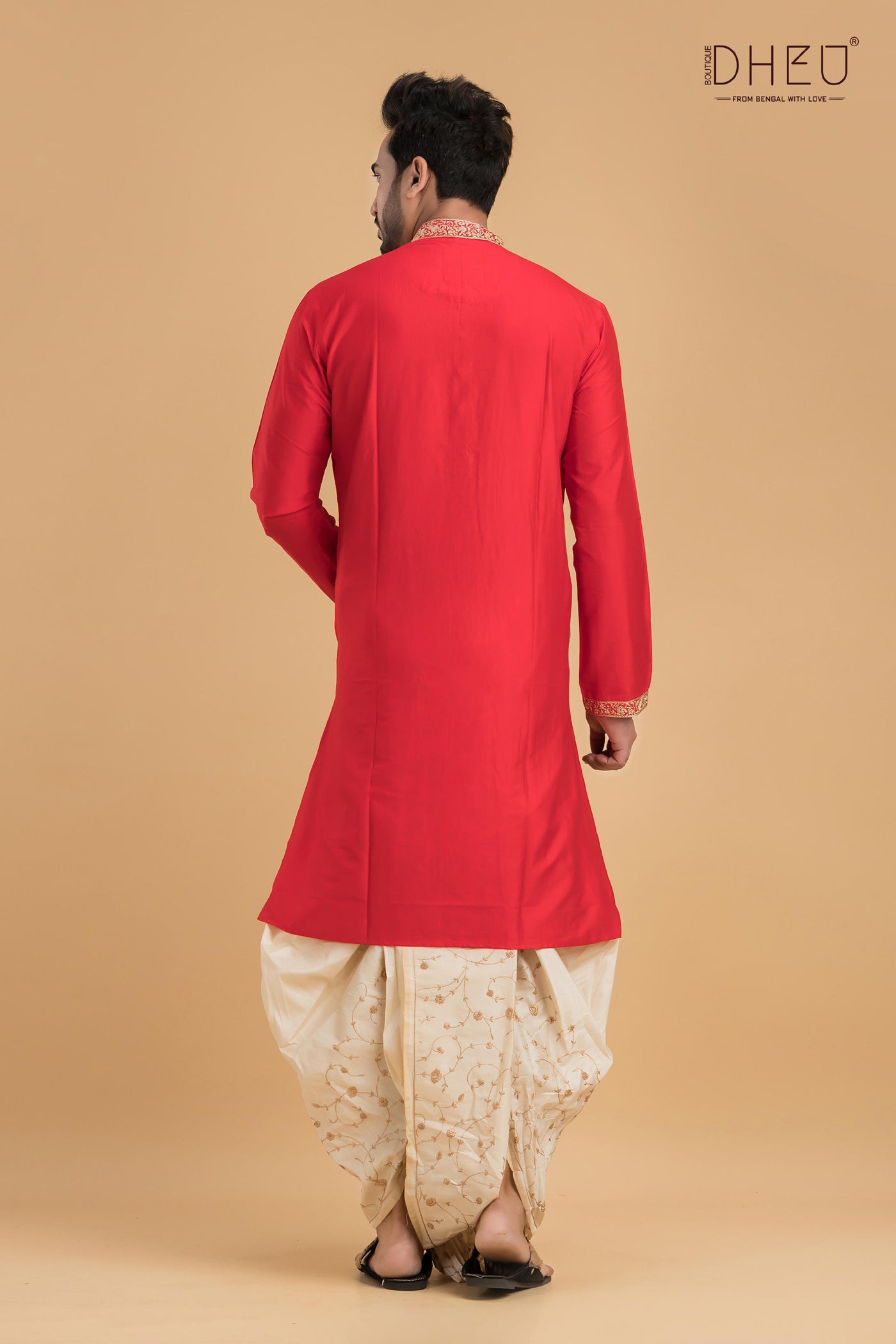 Exclusive Katan Silk Kurta & Dhoti(Optional) Set