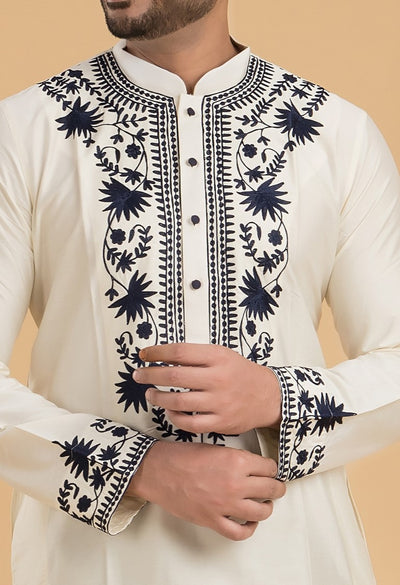 Exclusive Designer Silk Kurta & Dhoti(Optional) Set