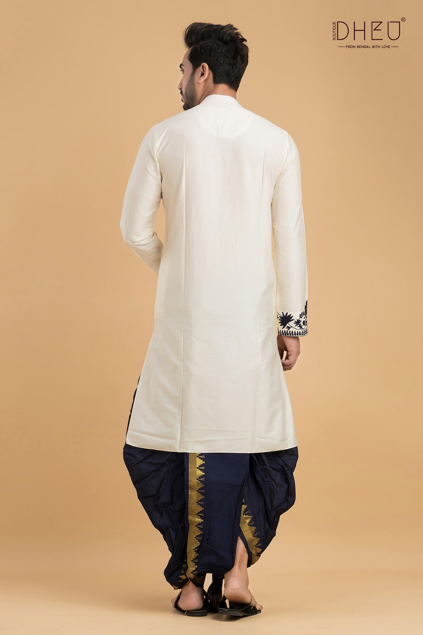 Exclusive Designer Silk Kurta & Dhoti(Optional) Set