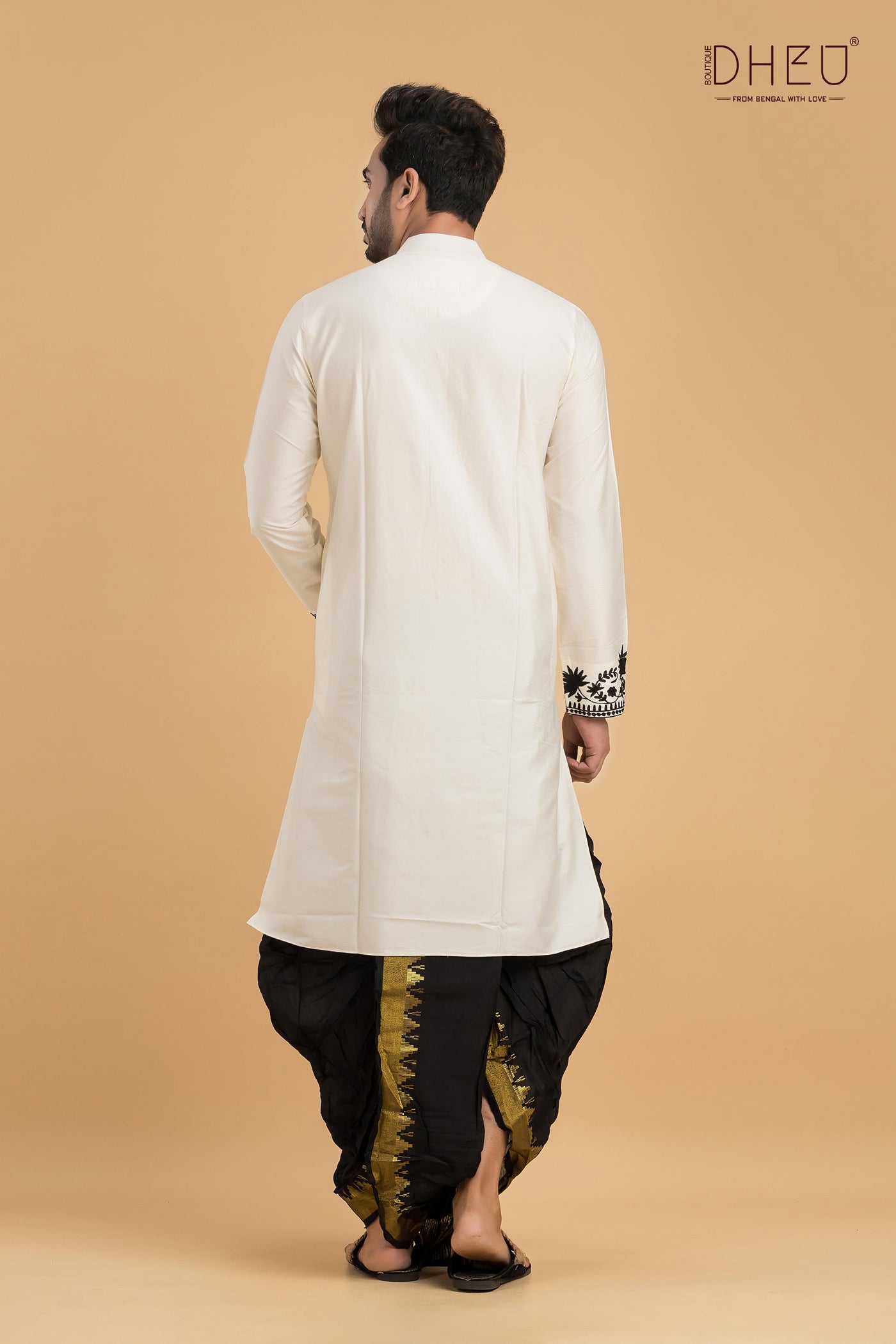 Exclusive Designer Silk Kurta & Dhoti(Optional) Set