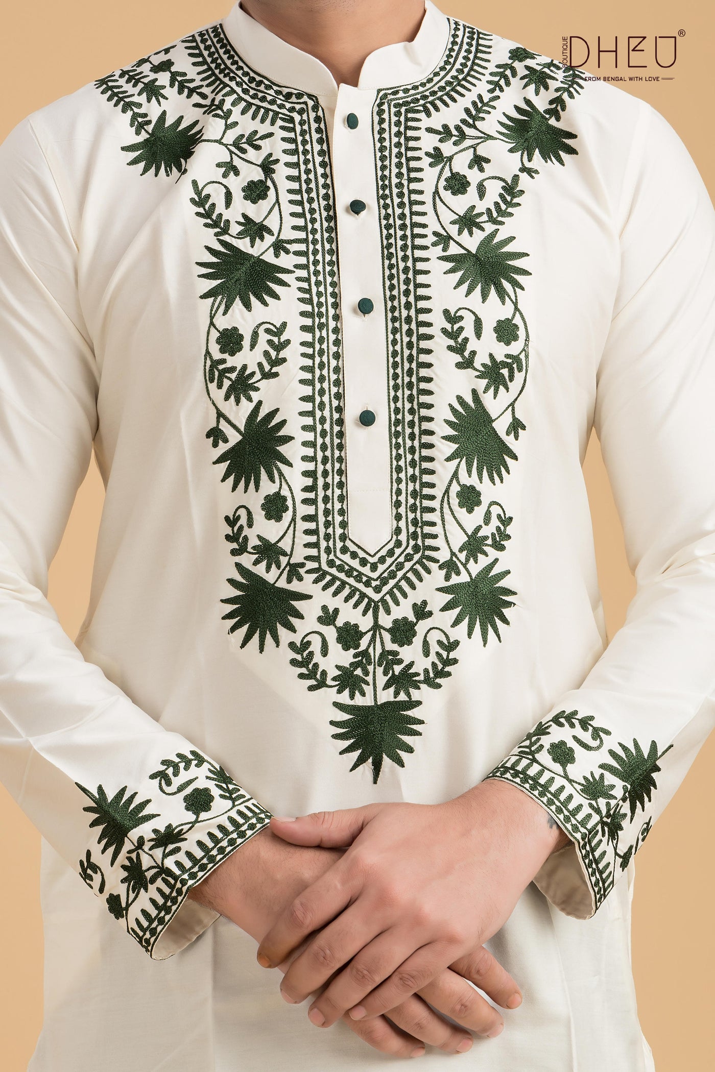 Exclusive Designer Silk Kurta & Dhoti(Optional) Set