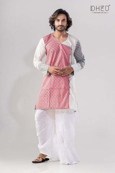 Khelaghor- Mekhela-Kurta Couple Set