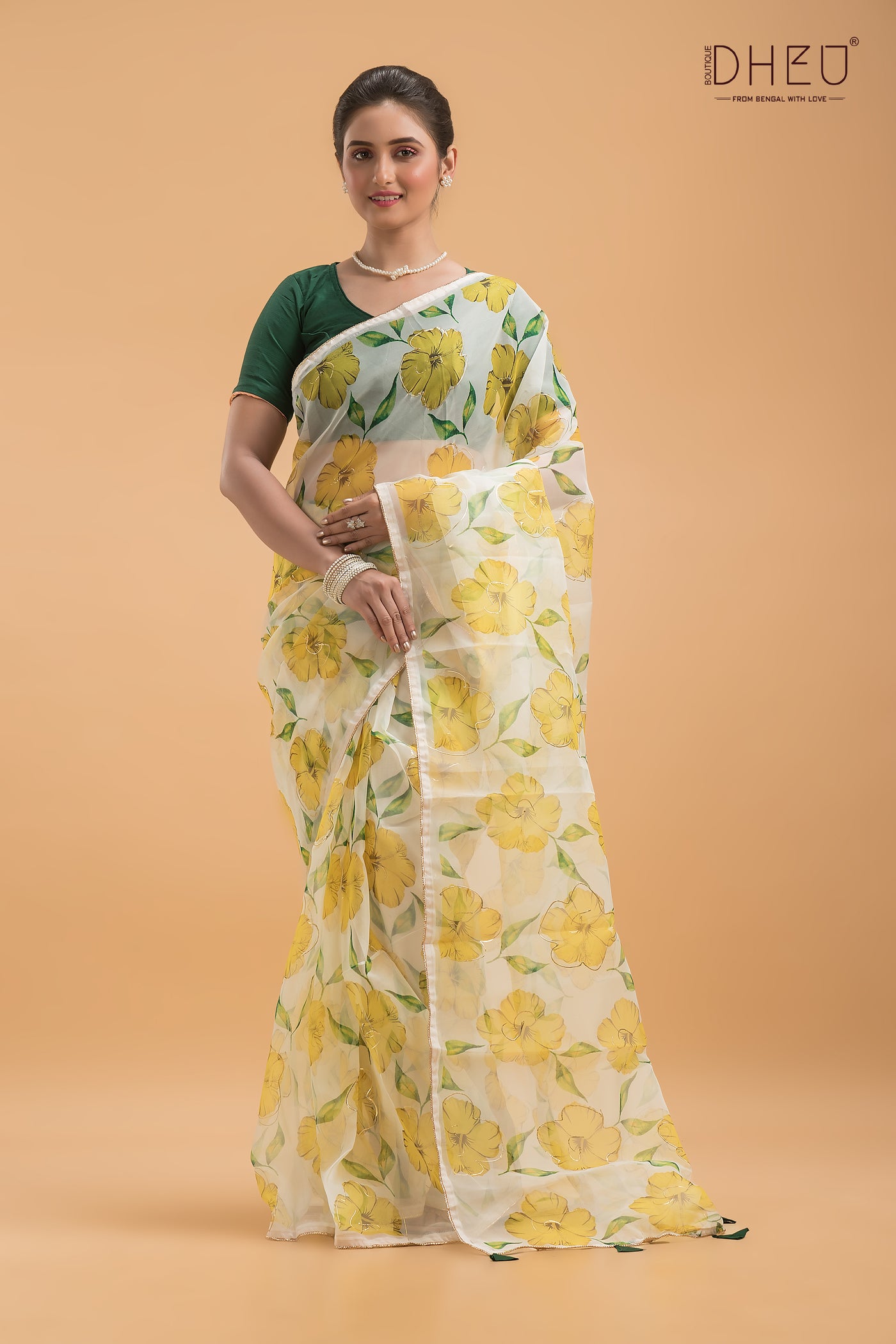 Marigold - Exclusive Organza Silk Saree