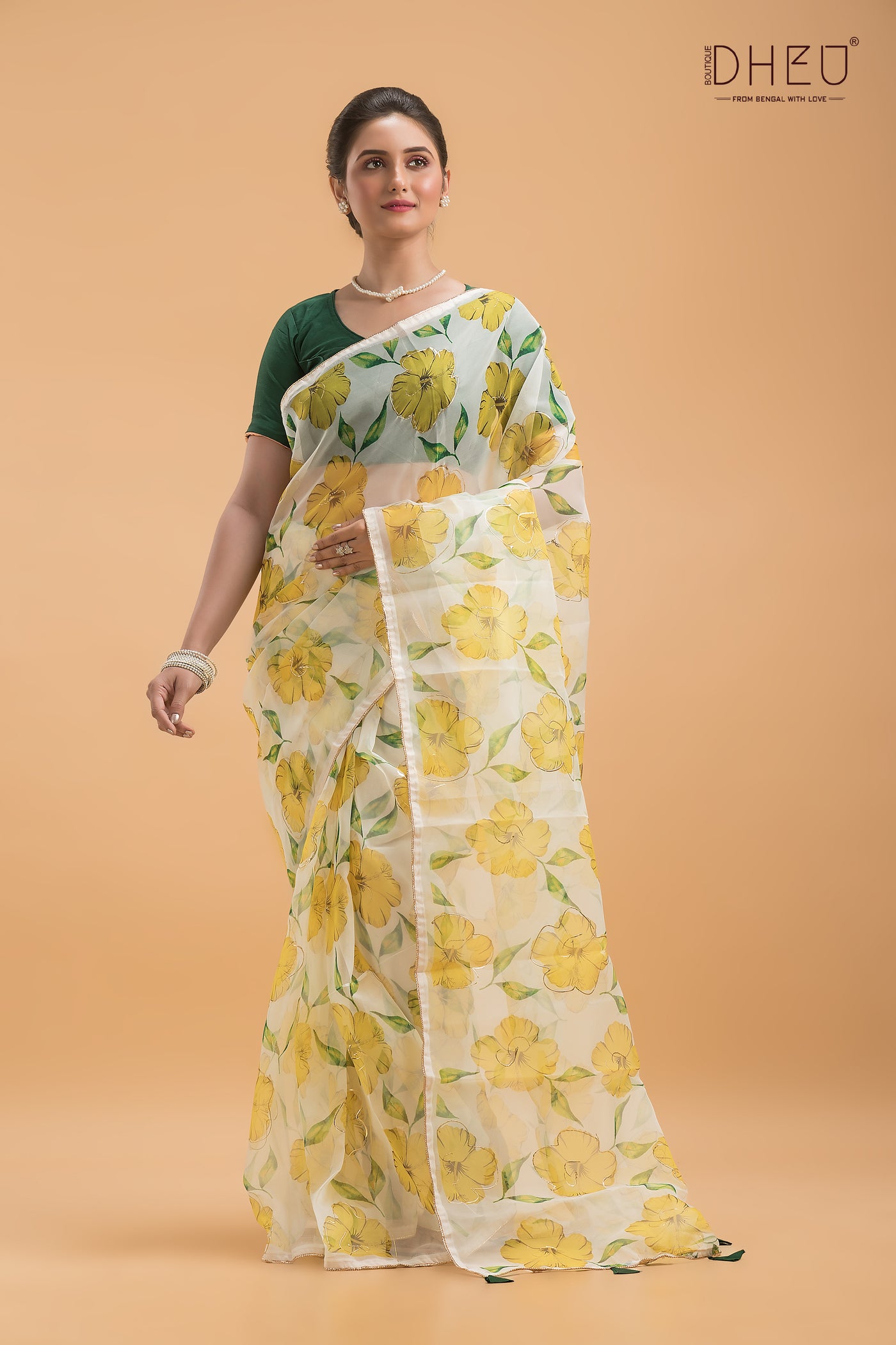 Marigold - Exclusive Organza Silk Saree