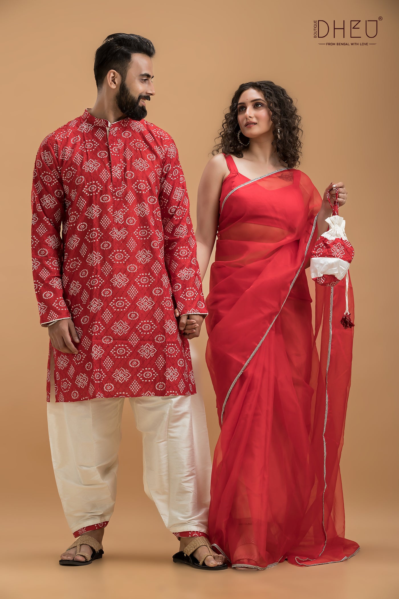 Uttar Falguni-Designer Couple Set