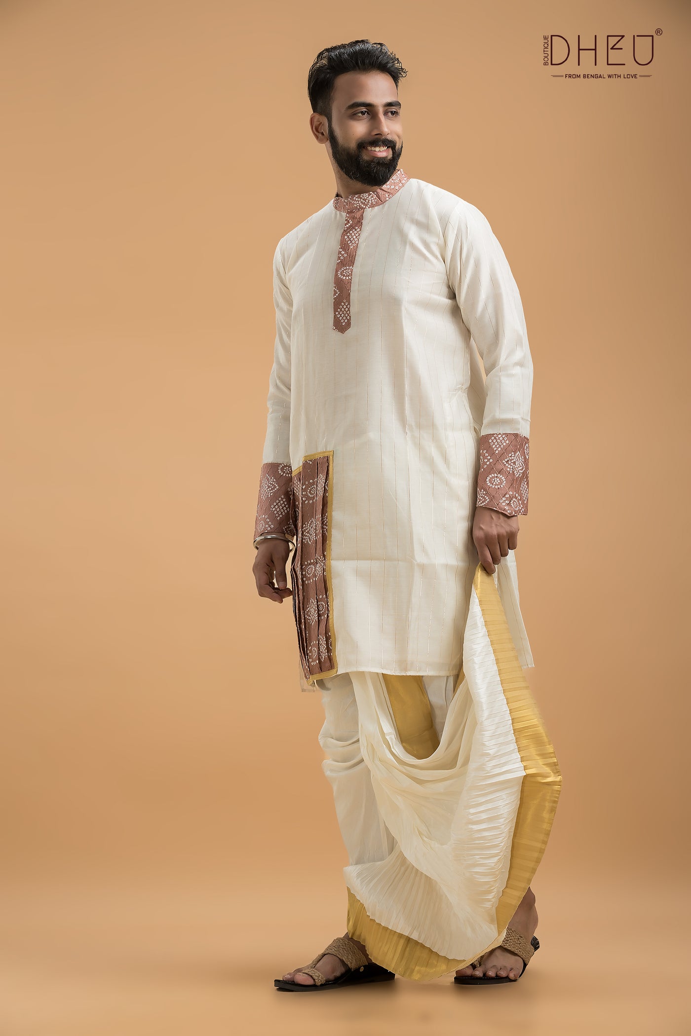 Dheu Exclusive Designer Kurta Dhoti(Optional) Set