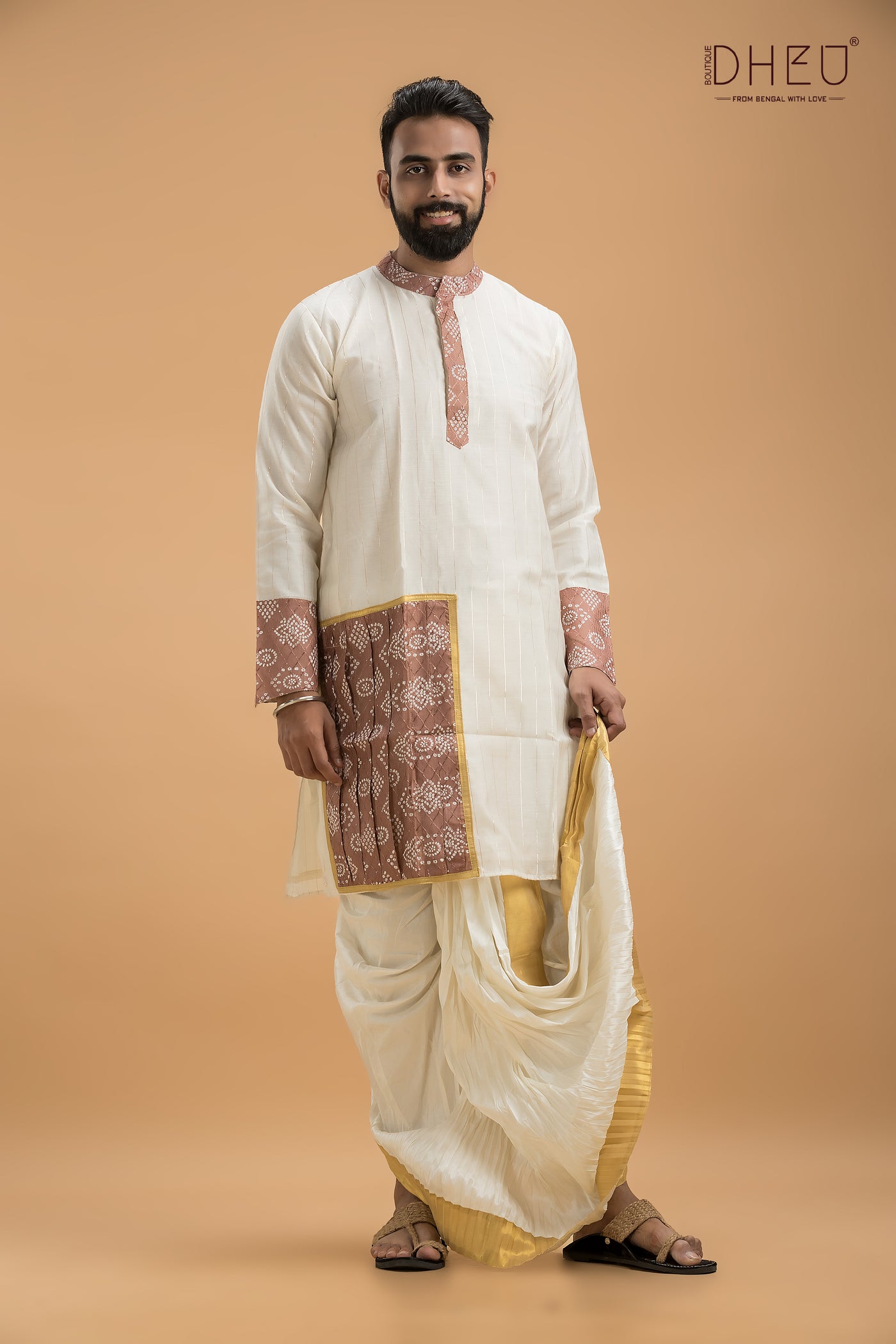 Dheu Exclusive Designer Kurta Dhoti(Optional) Set