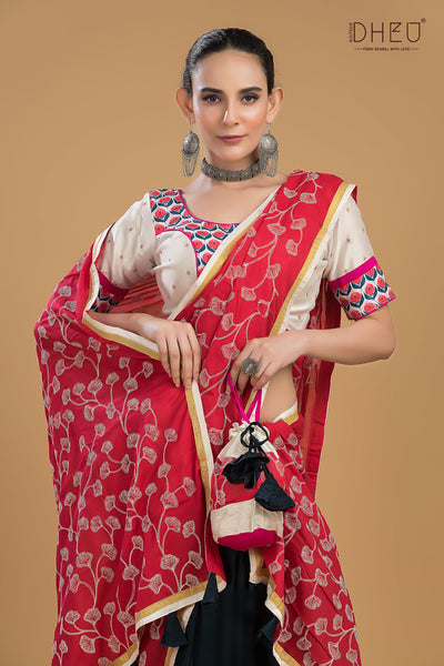 Dheu Exclusive Mekhela & Kurta Couple Set