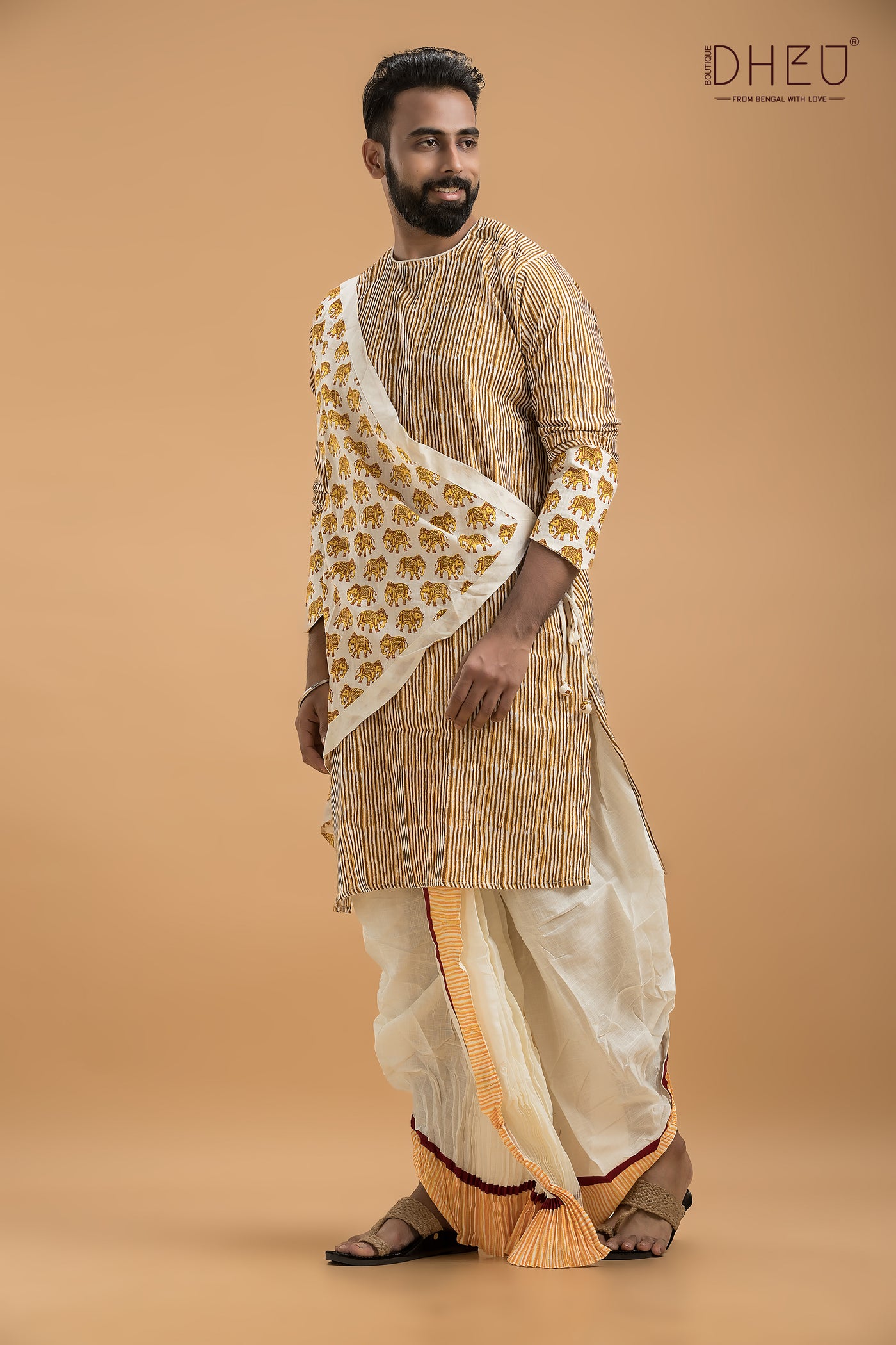 Dheu Exclusive Designer Kurta & Dhoti(Optional) Set