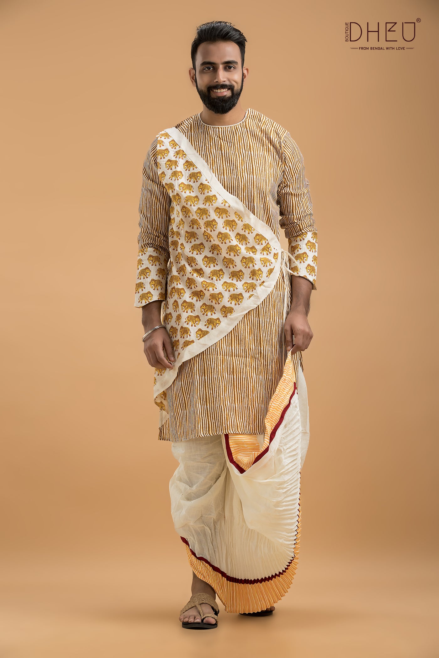 Dheu Exclusive Designer Kurta & Dhoti(Optional) Set