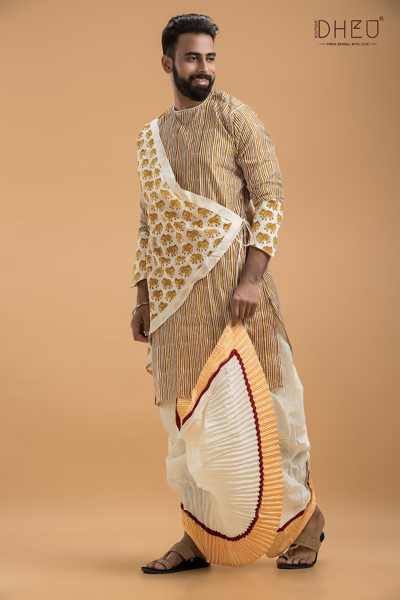 Dheu Exclusive Designer Kurta & Dhoti(Optional) Set