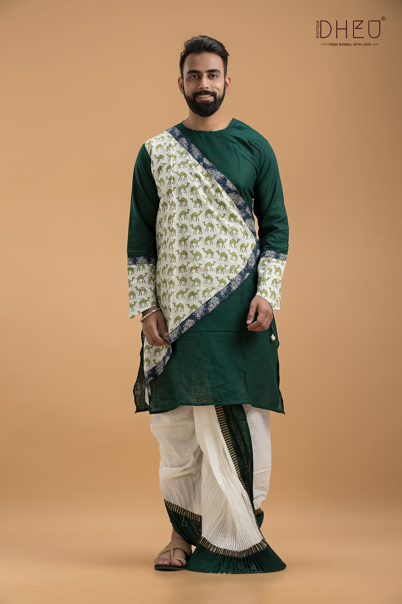 Dheu Exclusive Designer Kurta & Dhoti(Optional) Set