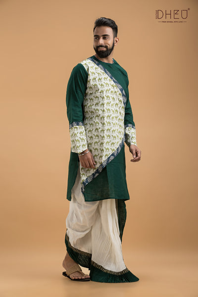 Dheu Exclusive Designer Kurta & Dhoti(Optional) Set