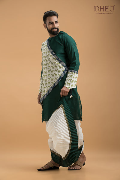 Dheu Exclusive Designer Kurta & Dhoti(Optional) Set