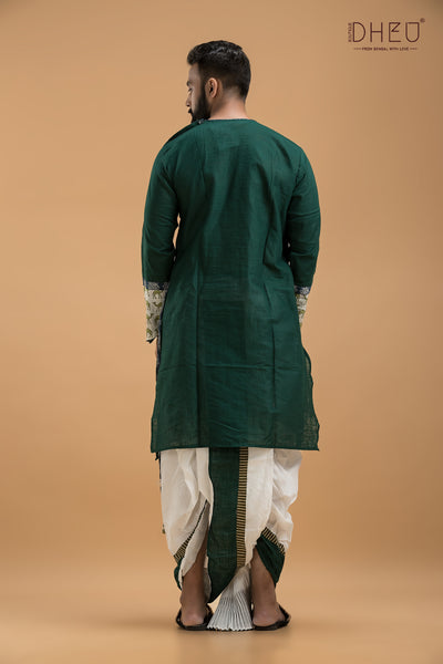 Dheu Exclusive Designer Kurta & Dhoti(Optional) Set