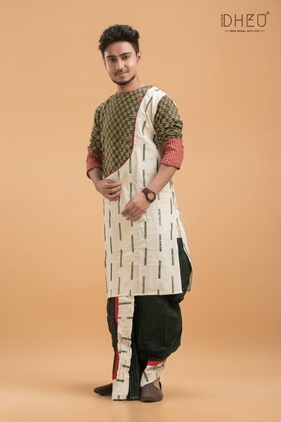 Dheu Exclusive Designer Kurta & Dhoti(Optional) Set