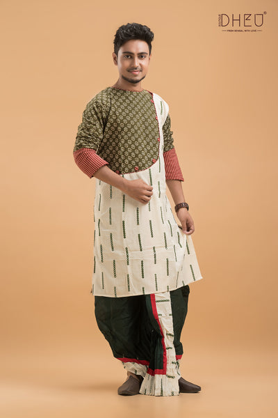 Dheu Exclusive Designer Kurta & Dhoti(Optional) Set