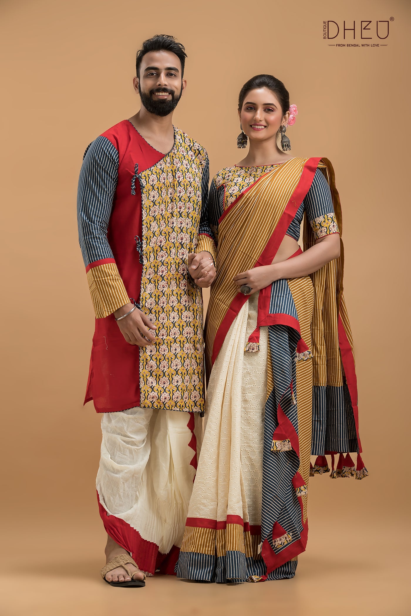 Bhranti Bilas-Designer Mekhela Couple Set