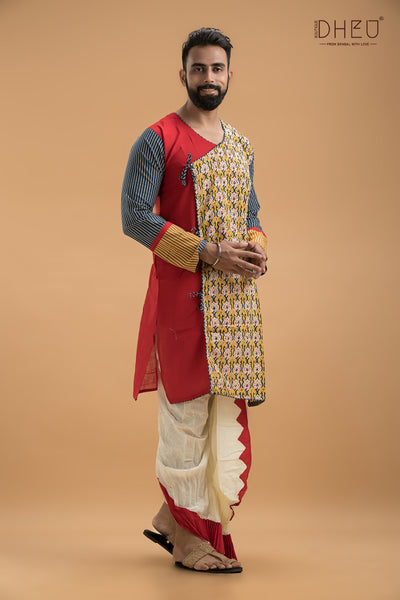 Dheu Exclusive Designer Kurta & Dhoti(Optional) Set