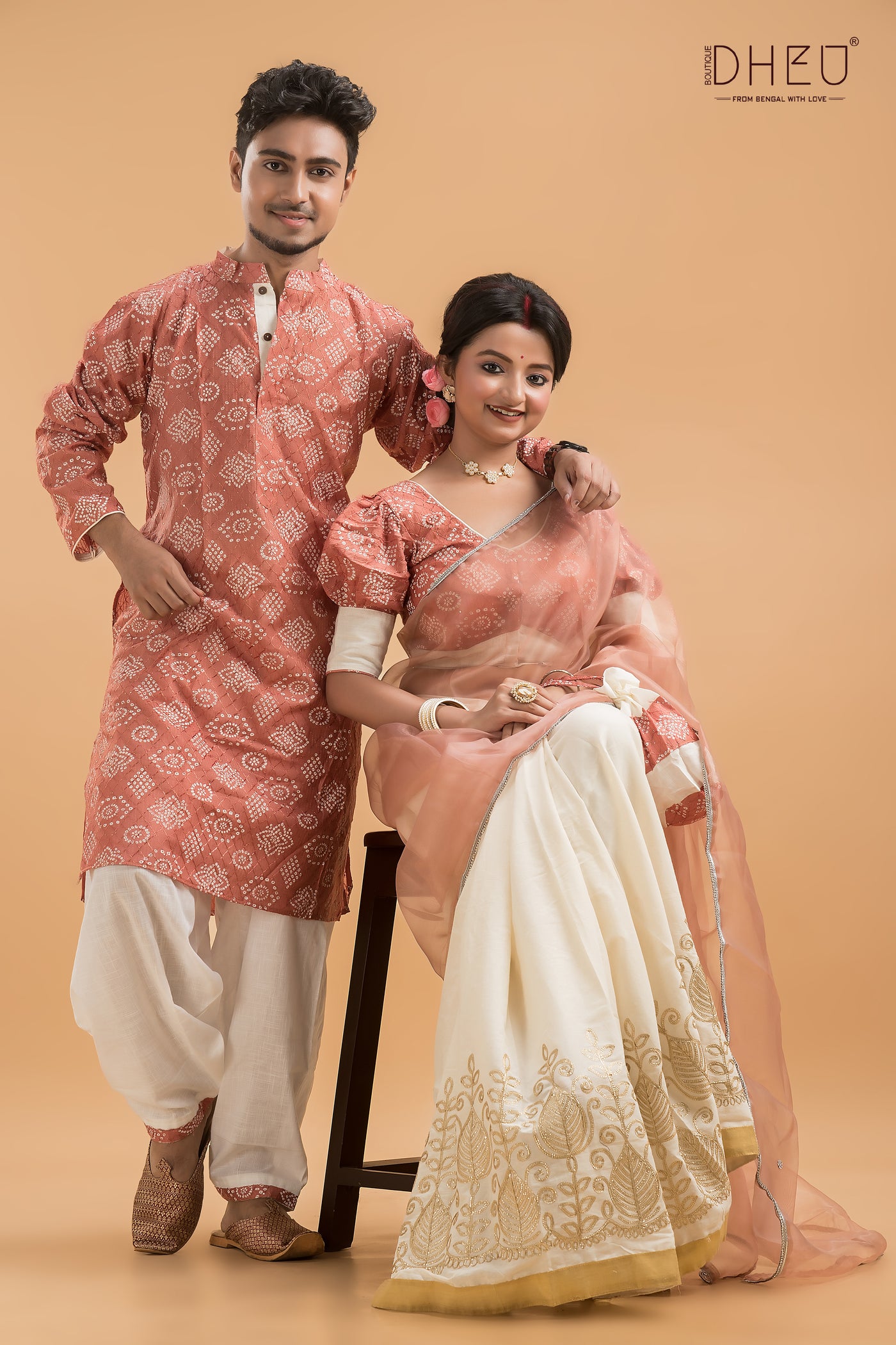 Sudhar Prem-Designer Mekhela Couple Set