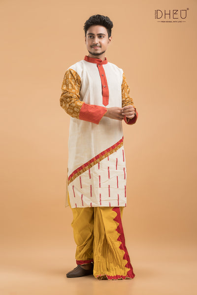 Dheu Exclusive Designer Kurta & Dhoti(Optional) Set