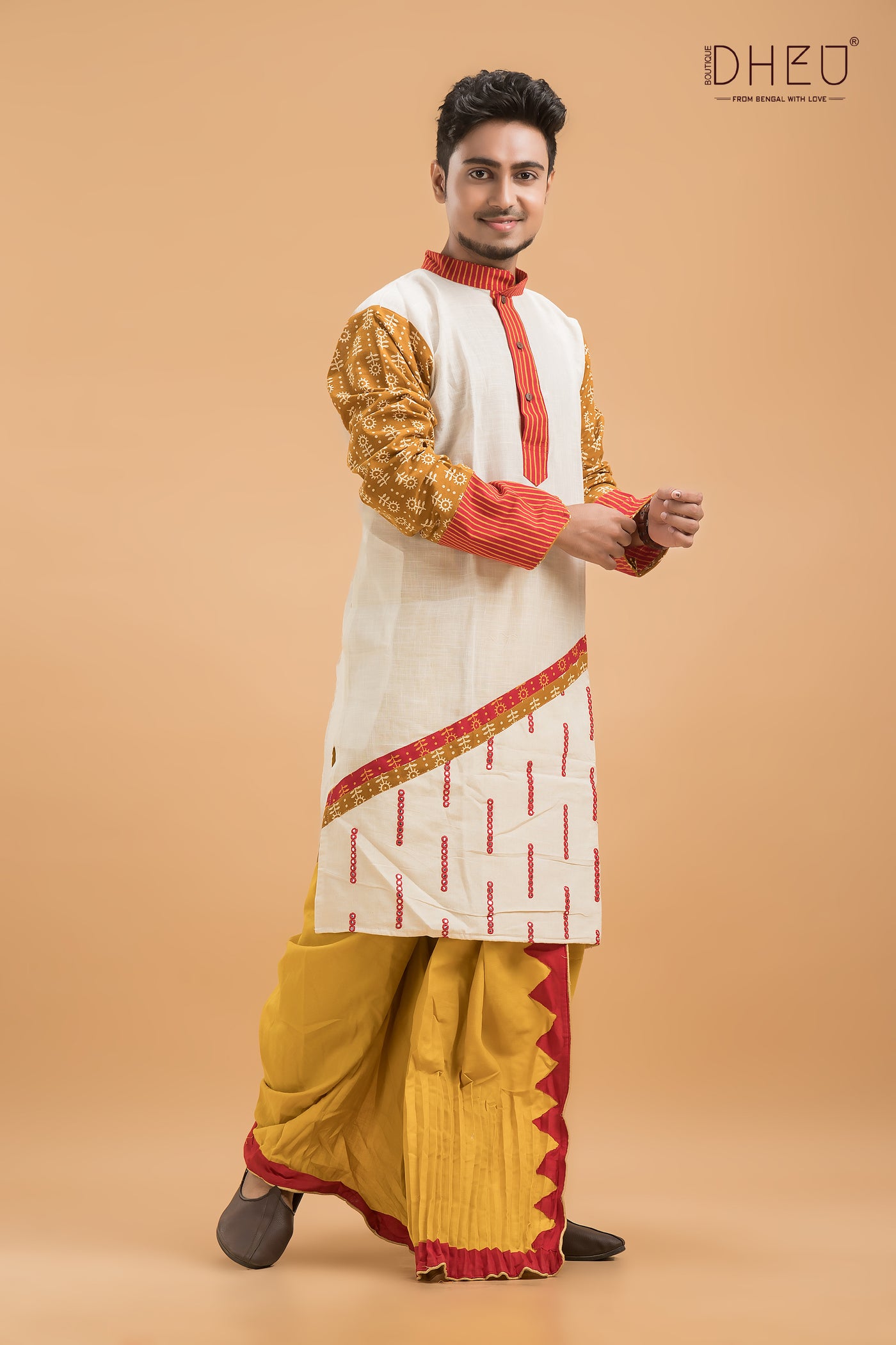 Dheu Exclusive Designer Kurta & Dhoti(Optional) Set