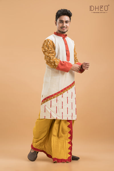 Dheu Exclusive Designer Kurta & Dhoti(Optional) Set