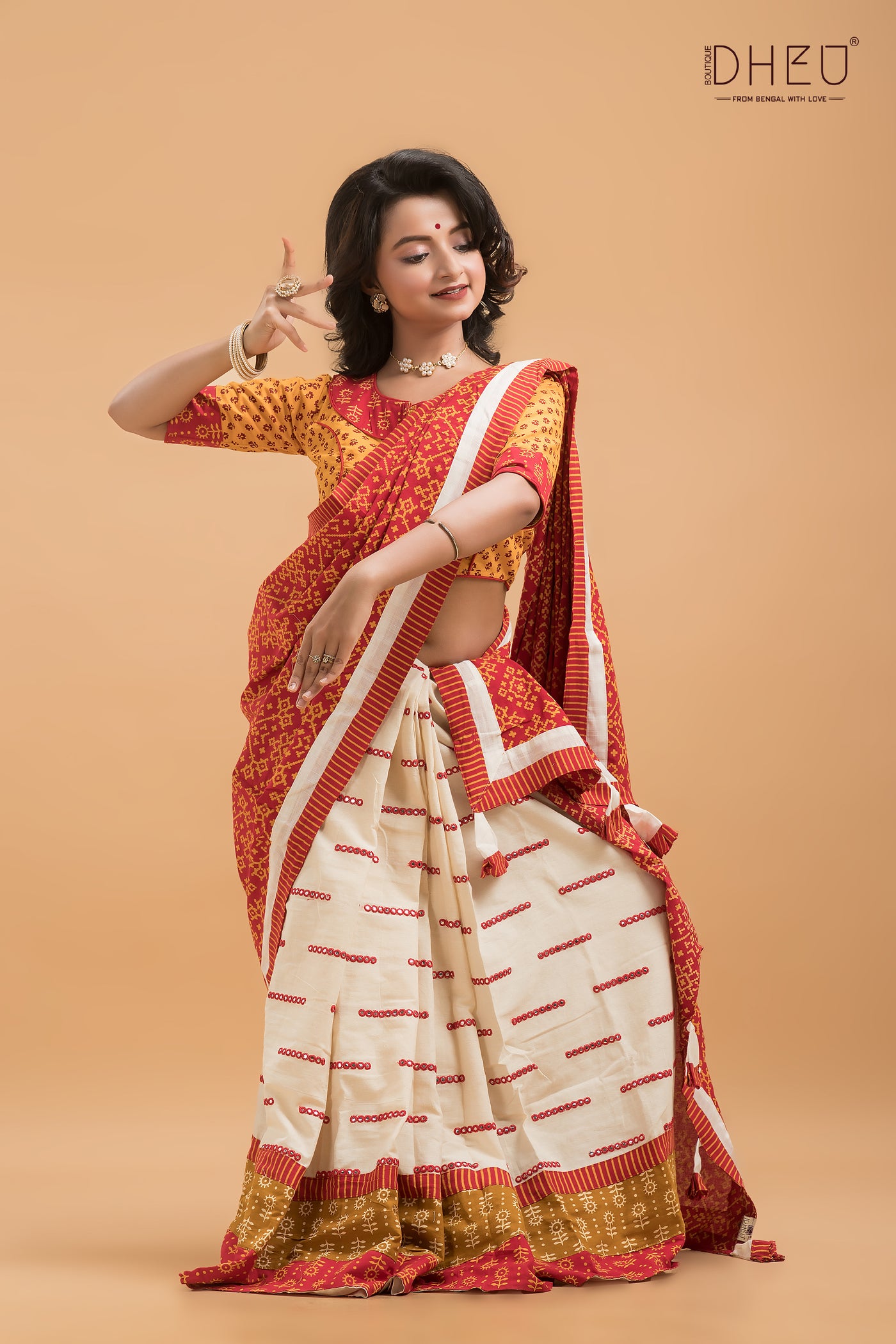 Dheu Exclusive -Designer Mekhela Sador